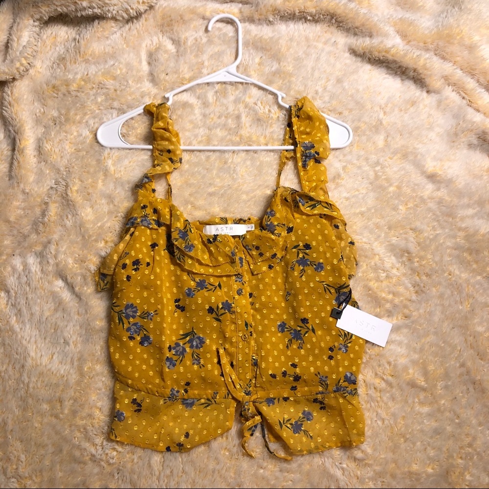 ASTR Marigold Multi Floral Top